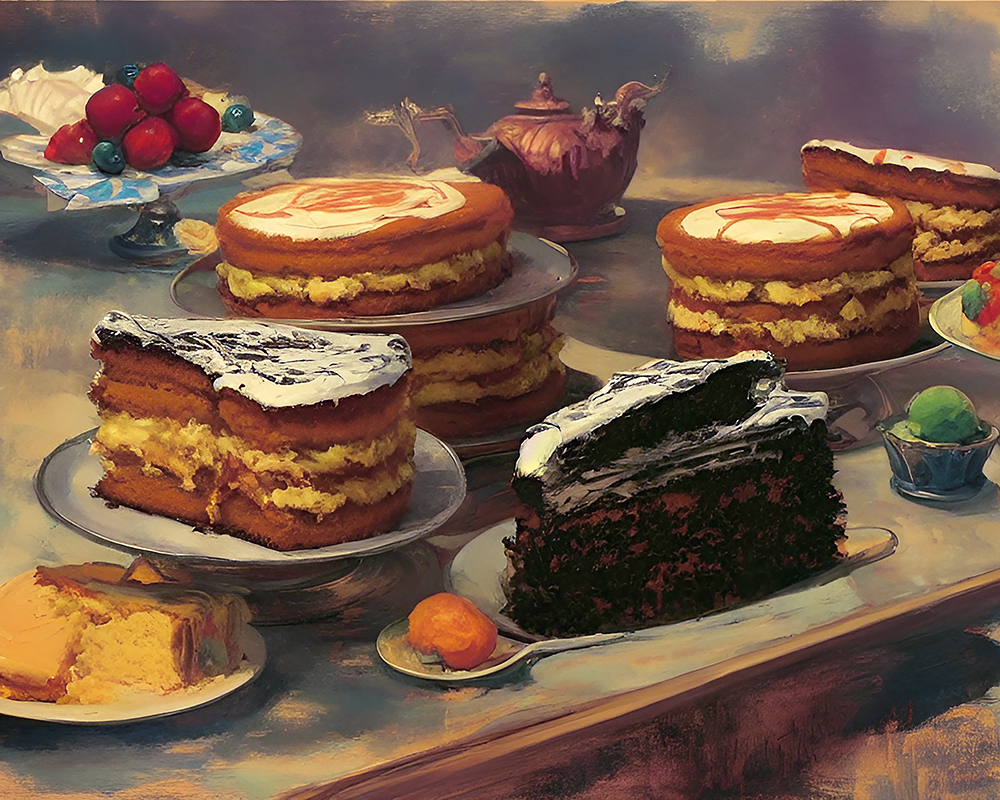 Cakes and sweets 50 x 40 cm digi ai Nop Briex LR