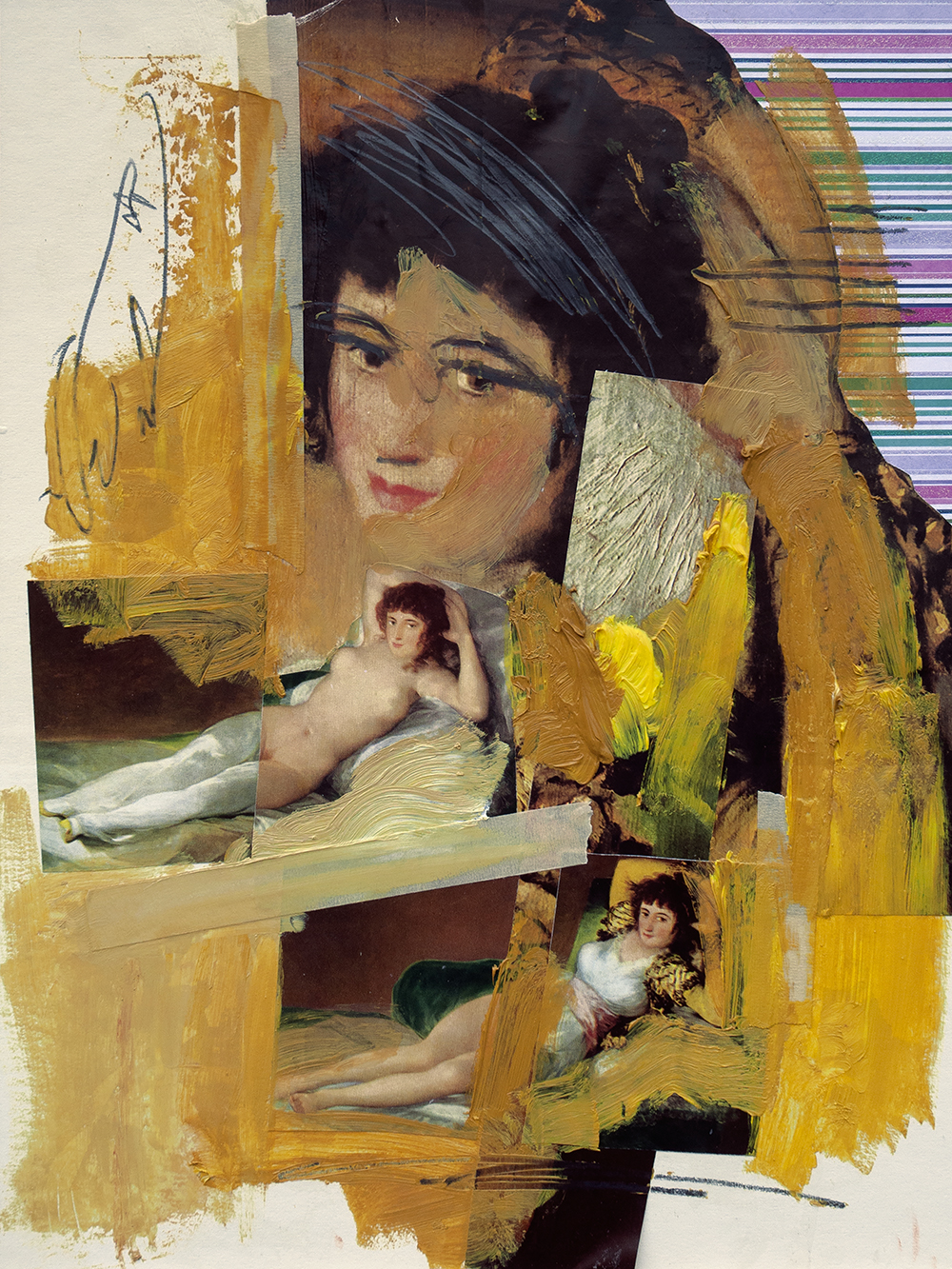 Lady Goya collage-oil 50x40cm LR 062021