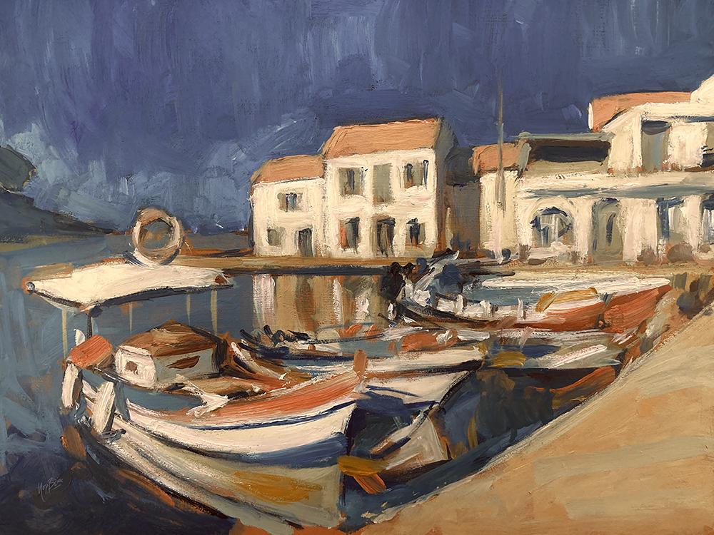 Loggos and wooden boats