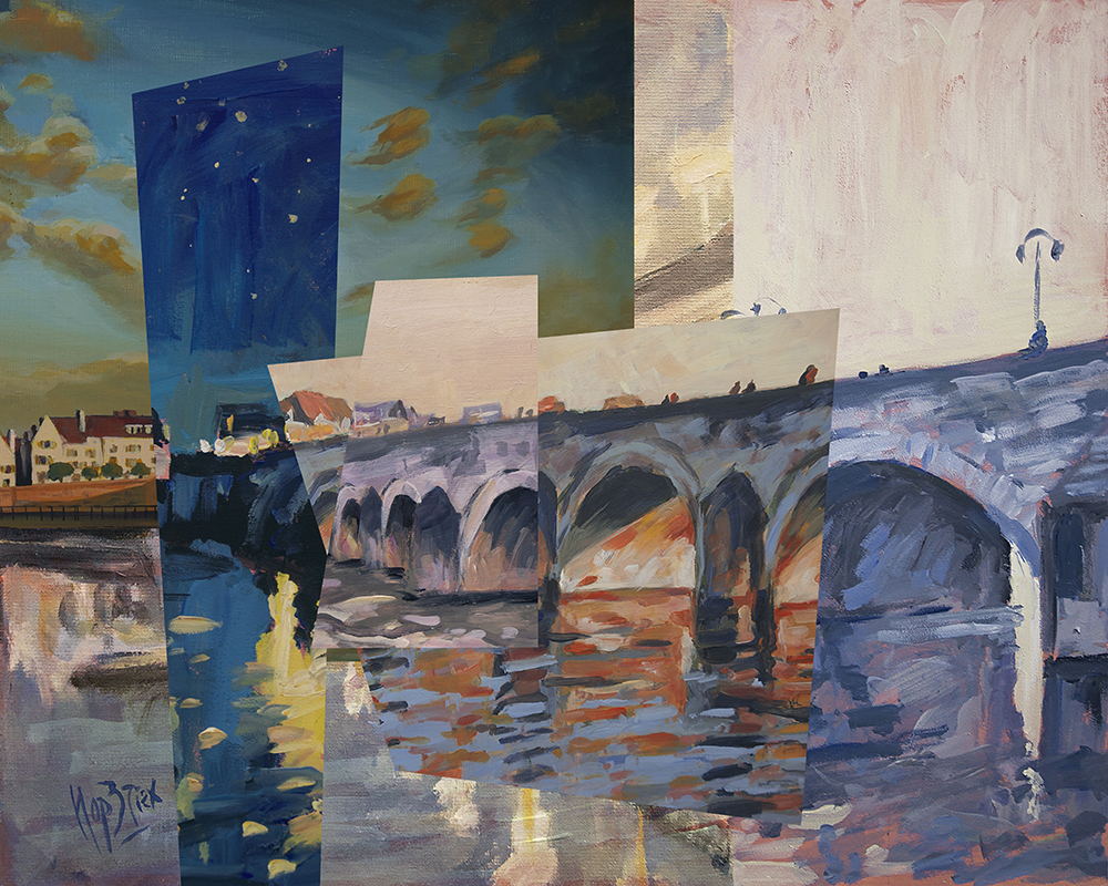 Sint Servaasbrug collage noordzijde 2020 50x40cm LR