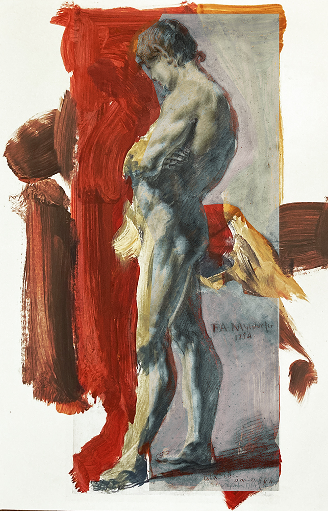 Standing Nude Male Franz August Myldorfer (Austrian, active ca. 1750) 