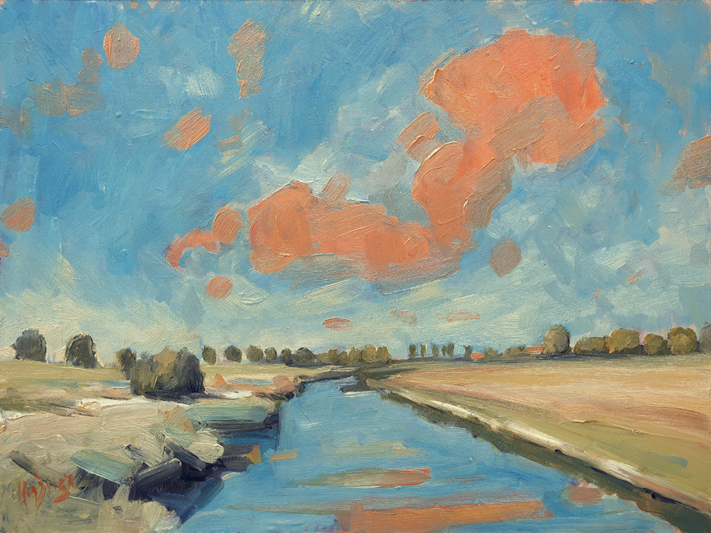 Water at Schuddebeurs with red wolk