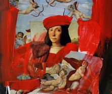 Boy with red hat Raphaël homage collage LR