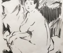 Renoir Anna or naked on sofa 1876 Briex LR