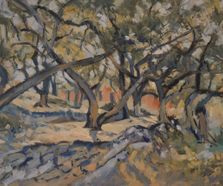 Sun patches in the olive grove Paxos 70x50cm oilmdf LR