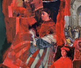 The Red Rome Raphaël homage 40x30cm collage LR
