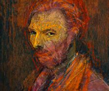 Vincent van Gogh in red 50x50cm digi LR