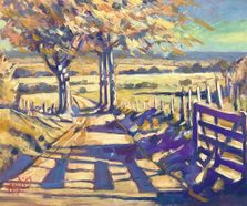 Field road with fence, after Fred Fourage